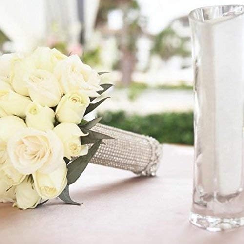 ORANGEHOME 6 PCS Bouquet Holders with Foam DIY Handle Bridal Floral Flower Holder for Fresh Flowers Silk Flowers