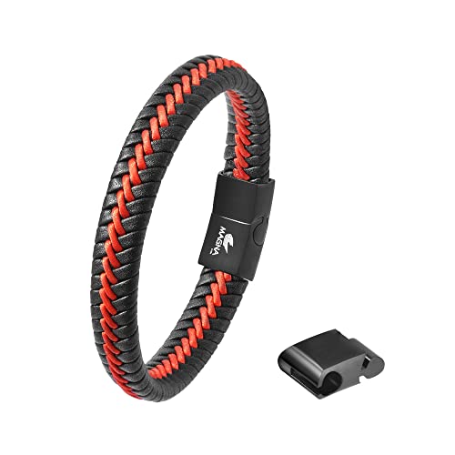 Men's Braided Genuine Leather Cord Bracelet3