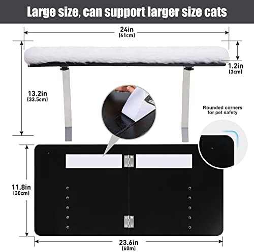 Zvonema ZNM Cat Window Bed, All Around 360°Sunbath Cat Window Hammock, Cat Window Perches, Cat Bed Window for Any Cats, Hold up to 16KG