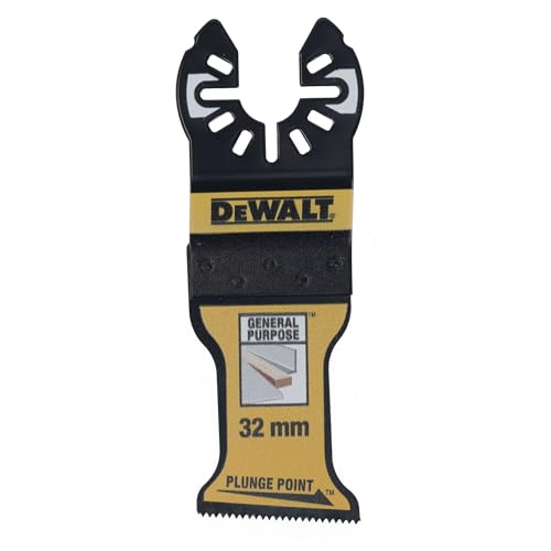 DEWALT 3-seitiges Bi-Metall Sägeblatt (für den Einsatz auf Multi-Tools, 5er Pack, 54 mm, Multi-Fit-Aufnahme, schnelle Richtungswechsel ohne mehrfaches Eintauchen, ideal für Trockenbau), DT20775-QZ
