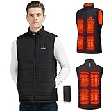 MEXITOP Lightweight Heated Vest for Men/Women, Outdoor Water/Wind Resistant Outerwear Vests with 100