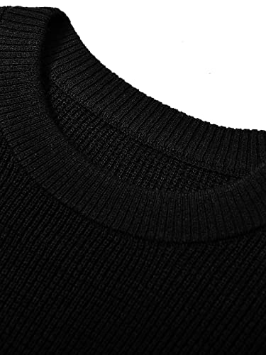 ZHILI Men's Crewneck Sweater Lightweight Breathable Soft Thermal Plain Fitted Raglan Long Sleeve Pullover for Men2