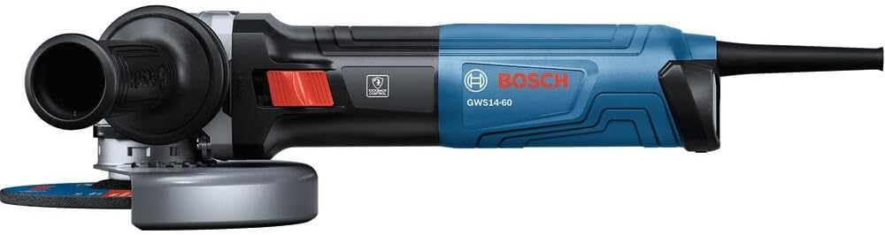 BOSCH GWS14-60 6 In. Angle Grinder with Slide Switch - Compact, Powerful, and Ergonomic for Grinding and Cutting Applications
