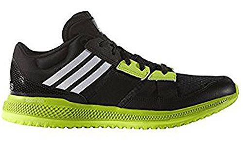 adidas Men's ZG Bounce Cross-Trainer Shoe, Dark Grey/White/Semi Solar Slime, 10.5 M US