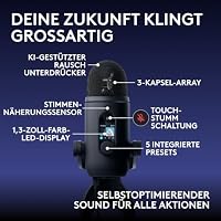 Logitech G Blue Yeti 2 USB-Mikrofon für Gaming, Streaming & Urheber – Ansicht 3