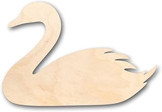 Swan Wood Craft Unfinished Wooden Cutout Art DIY Wooden Signs Inspirational Wall Plaque Classic Wood Home Wall Decor for Front Door Entryway Porch Bar Pub Party