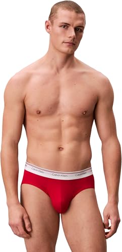 Calvin Klein Herren 3er Pack Unterhosen Hip Briefs Balance mit Logobund, Mehrfarbig (Empower/Grey Heather/Black), L 2