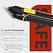 PINOZE Utility Knife Scraper, 3-in-1 Retractable Box Cutter with Lanyard & Blade Storage, Heavy Duty Zinc Alloy Multi-functional Knife with 10pcs SK2 Blades, EDC Tool for Home, Office, DIY