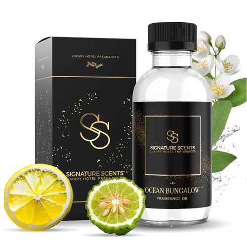 Signature Scents - Luxury Hotel Fragrances - Hotel Fragrance Oil - Diffuser Oil Blends for Aromatherapy (Ocean Bungalow) 4.05 Fl Oz (120ml)