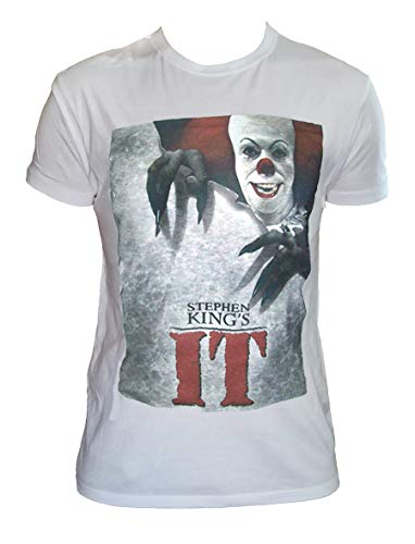 Camiseta It Payaso Hombre Niño Stephen King Pennywise Pelicula de Terror, Hombre - 2XL