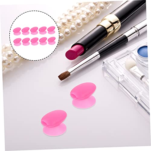 Beaupretty 10 Pçs Anti-Perda Escova De Lábios De Silicone Escova De Lábios De Silicone Capa De Pince