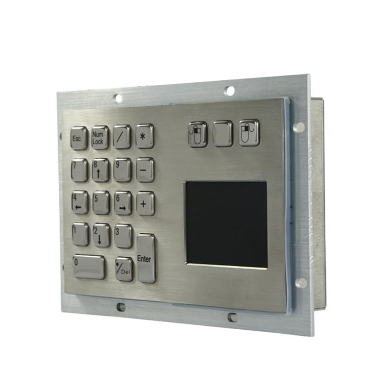 Tastierino numerico in metallo a 18 pulsanti in acciaio inossidabile con montaggio a pannello impermeabile IP65 trackpad integrato