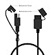 HuaLiSiJi SAE auf USB Kabel 18AWG 5V 2.1 A Adapter SAE 2 pin zu USB mit Wasserdichter Abdeckung für Telefon, Tablet, GPS Ladegerät (Anschluss 1, 1m)
