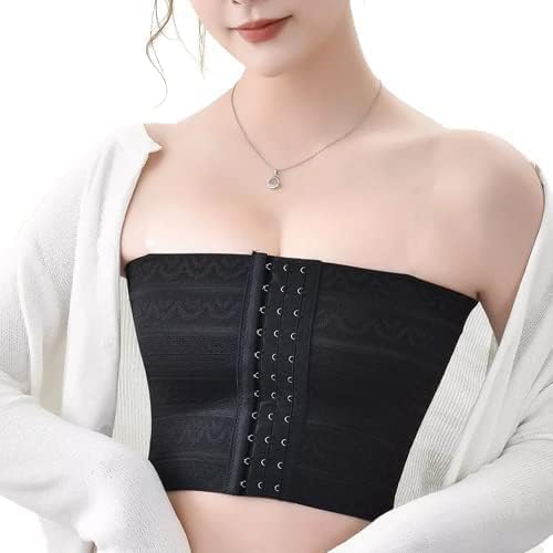 BBBIKINI Elastic Full Coverage Non Padded Breast-Chest Compression Wrap Belt Bra for Women and Girls-image-10