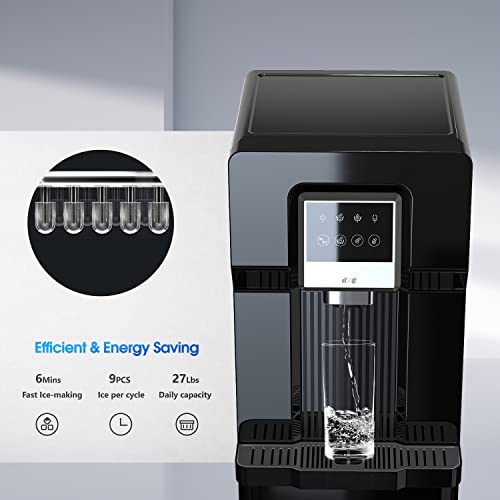 Ikt 2 In 1 Water Cooler Dispenser With Ice Maker Bottom Load 5 Gallon Bottle 27 Lbs In 24 Hrs For Home Office(Without Hot Water) #TOP1