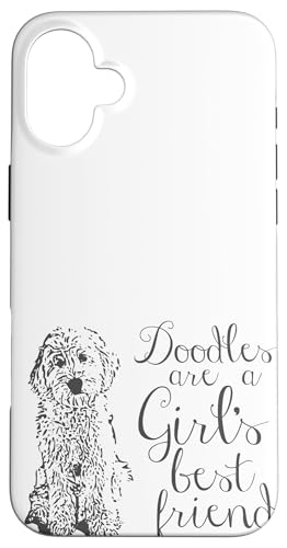 Doodles are a Girl's Best Friend Golden Labradoodle Case for iPhone 16 Plus
