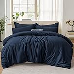 Tifschlaf King Size Duvet Cover Sets - Kingsize Bedding Set with 2 Pillowcases - Ultrasoft Brushed Microfiber Quilt Bed Cover with Zip Fastening, Navy Blue (230x220)