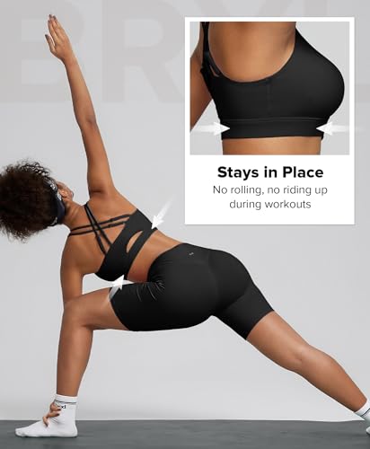 BRXL Sports Bras with Sewn in Pads Adjustable Strappy Running Workout Bra - image 5