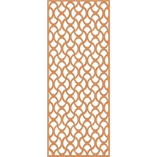Image of Resort Decorative Pierced Fretwork Wood Wall Panels, 27 3 /8 inchW x 69 3 /8 inchH x 1 /4 inchT, Cherry