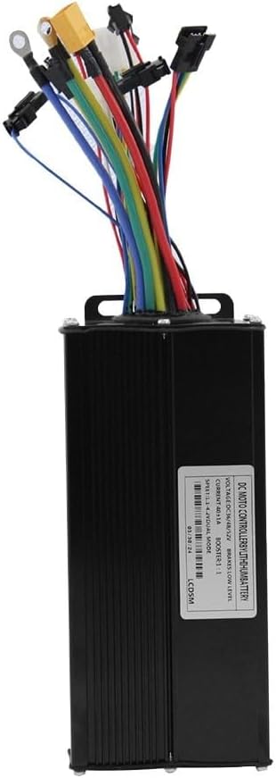 36V-52V E-Bike Brushless Controller, 1500W/2000W Intelligent 3-Mode Sine Wave Aluminum Alloy Heat Dissipation Design for Electric Bicycle Motor Control