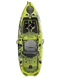 Brooklyn 8.0 Foldable Pedal Fishing Kayak by BKC, Compact Sit-on-Top Single Kayak with Pedal Drive, Sturdy Aluminum Seat, Rudder Steering, Storage (Electric EEL)