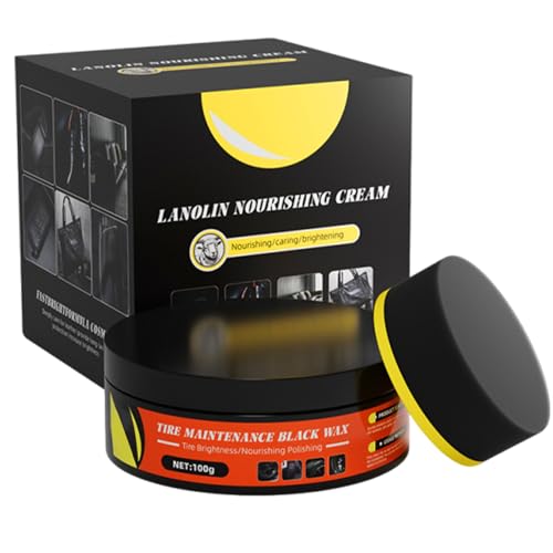 Générique Polish pour Les Pneus - 100 Grammes de de Nettoyage pour Véhicules,Baume Brillant pour Roues avec Revêtement Imperméable,pour Camion Remorque...