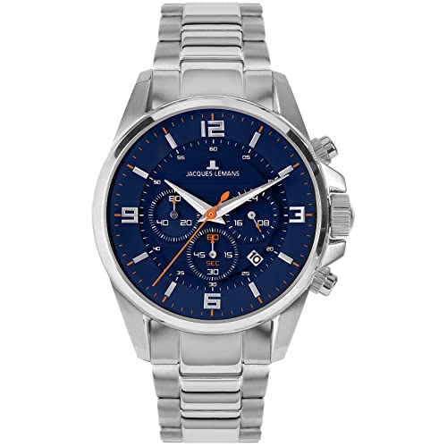 Jacques Lemans 1-2118F chronographe homme finitions acier luxe
