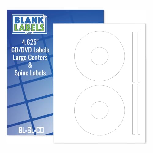 Image of CD /DVD Label Full Face | Qty 1000 Disc, 2000 Spine | Permanent White Matte | Inkjet & Laser Compatible | 5931 Template | Blank Label