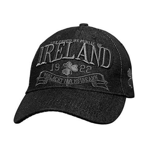 Carrolls Irish Gifts Denim The Proud Republic of Ireland 1922 Baseball Cap, Black Colour Cover