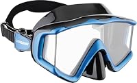 Cressi Erwachsene Tauchmaske Liberty, Schwarz/Blau, One Size, DS455020 – Ansicht 2