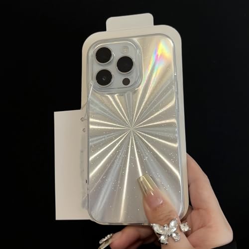 Coque de téléphone de luxe à paillettes pour iPhone 14Plus beige