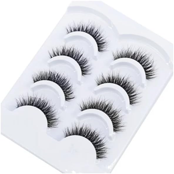 - 4 Pairs False Eyelashes Set Natural 3d Fake Eyelash | Soft, Comfortable, Non-irritating, Lightweight & Reusable, Natural Eyelashes (Elegant)