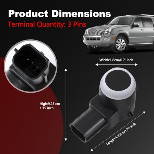 Image of Backup Parking Assist Sensor Compatible with Chevy Avalanche Silverado Suburban,GMC Sierra Yukon,Buick Lucerne Enclave 25961317 25962147,4 PCS Reverse Rear Bumper Parking Sensors