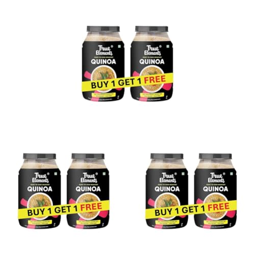 Image of True Elements Quinoa 2kg (Pack of 6) - 100% Wholegrain | Certified Gluten Free | Diet Food | Rich in Fibre | Quinoa Seeds for Weight Management