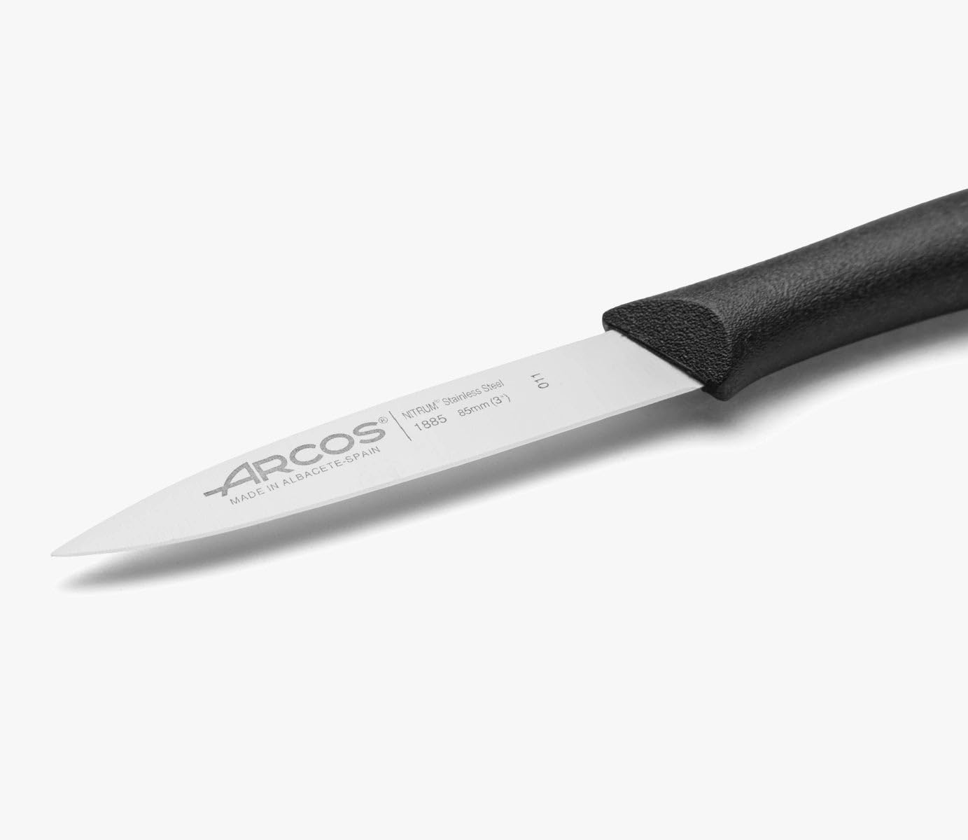 Arcos Serie Nova Coltello Spelucchino Serrato, Lama In Acciaio Inossidabile Nitrum 100 Mm, Manico Verde In Polipropilene - 2