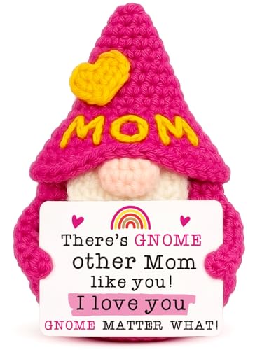 Inspirational Gifts for Women Girls - Funny Crochet Gnome Birthday Gift for Her College Friends Coworker Teen Girls Teacher, Stress Relief Cheer Motivational Positive Support Presents
