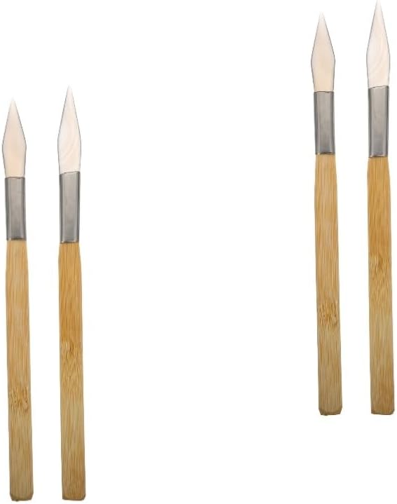 STOBOK 4pcs Agate Polishing Burnisher Handle Jewelry Polishing Tools for Gold and Maintenance Comfortable Grip and Smooth Surface for DIY Jewelry Making