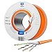 Produktbild HB-DIGITAL 100m CAT.7 Netzwerkkabel LAN Kabel Verlegekabel AWG 23 Reines Kupfer S/FTP PiMF LSZH Halogenfrei RoHS-Compliant Ethernet Installationskabel Datenkabel PoE 10Gbit/s GHMT Zertifiziert Orange
