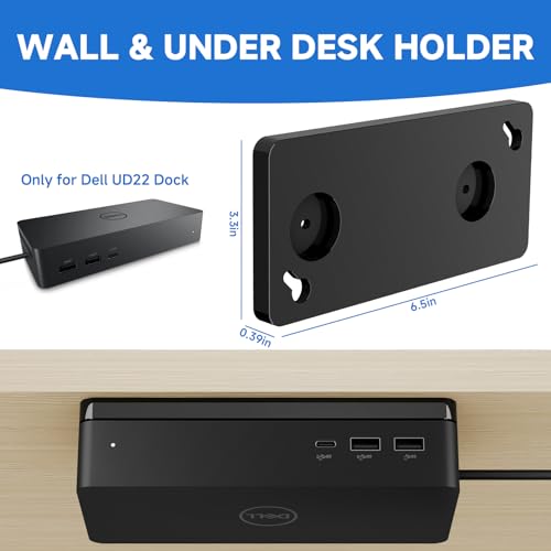 Support Dell UD22 dock universel en acrylique noir de qualité supérieure - 2