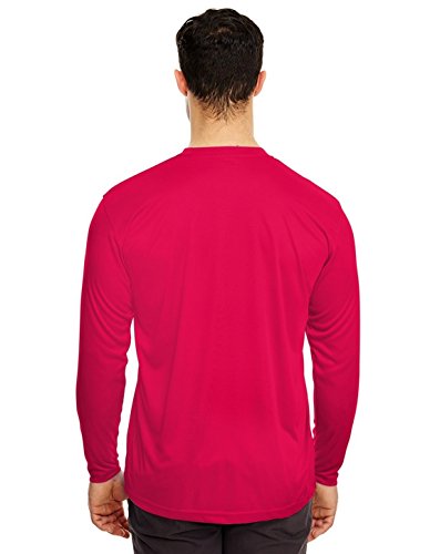 Ultraclub 8422 Cool & Dry Long Sleeve Tee Red Xxx-Large #TOP3