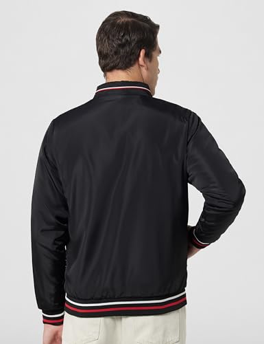 Image of The Indian Garage Co Men Slim Fit Solid Bomber Jackets