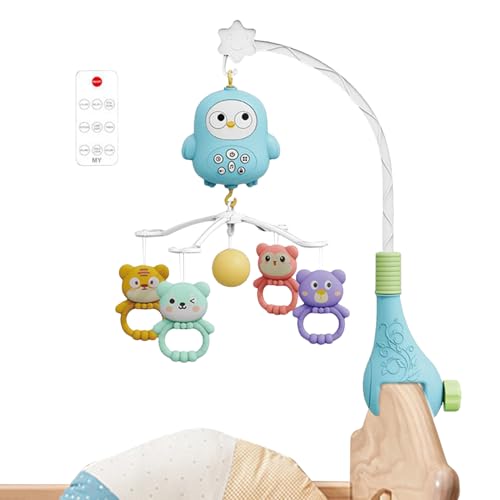 Mobile musical pour enfant aux douces mélodies bleu rose pour s'endormir