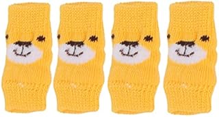 Zerodis 4pcs Pet Dog Elbow Protector, Elbow Support Wrap Pet Leg Warmers for Dogs Cats Knitted Dog Elbow Sleeve Leg Support Wrap Protectors XL