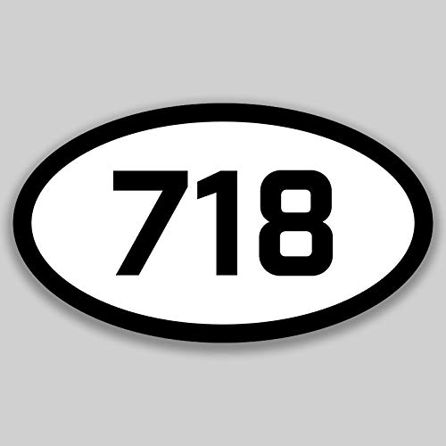 DHDM 718 Area Code Sticker New York Bronx Brooklyn City Pride Love | 5-Inches by 3-Inches | Premium Quality Vinyl UV Resistant Laminate PD2248