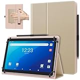 Soporte para Lápiz: El diseño de bolsillo para lápiz fácil de usar evita que el lápiz se pierda y proporciona un acceso rápido en cualquier momento (Bolígrafo no incluido). Una funda para tableta Android de 10,1 pulgadas que no querrá perderse