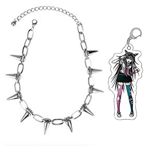 MNF Mioda Ibuki Necklace+Keychain,Anime Cosplay Accessory