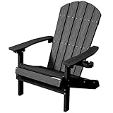 Outdoor Adirondack Stuhl für Garten: Komfort Ergonomische Rückenlehne HIPS Langlebige Stühle mit...