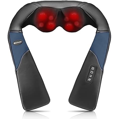 MURLIEN Shiatsu Neck Shoulder and Back Massager with Heat, Deep Tissue 3D Kneading Trigger Points Full Body Massager for Legs, Calves, Thighs, Feet, Muscle Tension Release, Home, Office, Car Use Cover