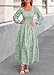 KIRUNDO Wedding Guest Dresses for Women Spring 2026 Long Sleeve Smocked Floral Flowy A Line Boho Maxi Dress Fashion Clothing (Sage Green, Small)