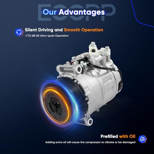 Image of ECCPP AC Compressor 2013-2015 for Mercedes-Benz G550 ML63 AMG 5.5L | 2012-2013 for Mercedes-Benz ML550 GL450 4.7L Fast Cooling AC Compressor with Clutch